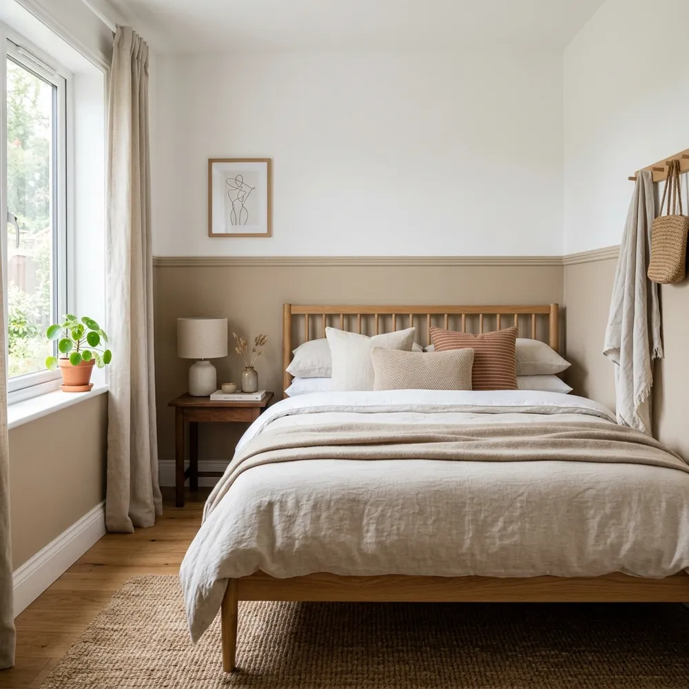 A modern, stylish small apartment living room featuring vibrant, renter-friendly color updates and damage-free decor.