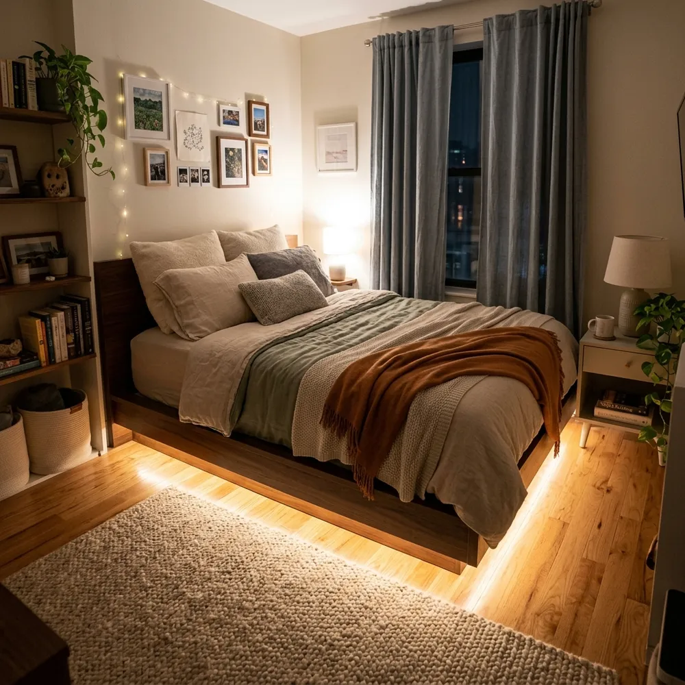 Detailed view of over-door organizers hacks for small apartments with modular container stacks in a compact modern home.