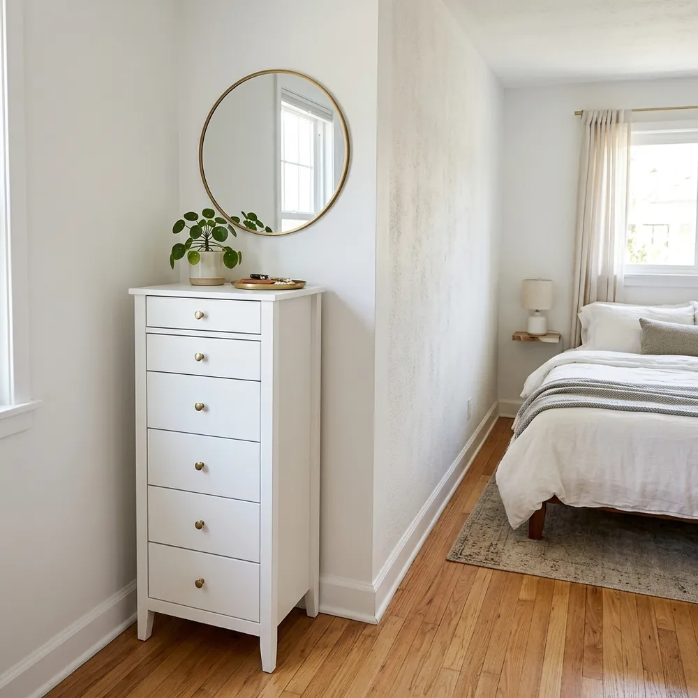 High-end interior design layout for 41 small home organization ideas for minimalists featuring closet customization.