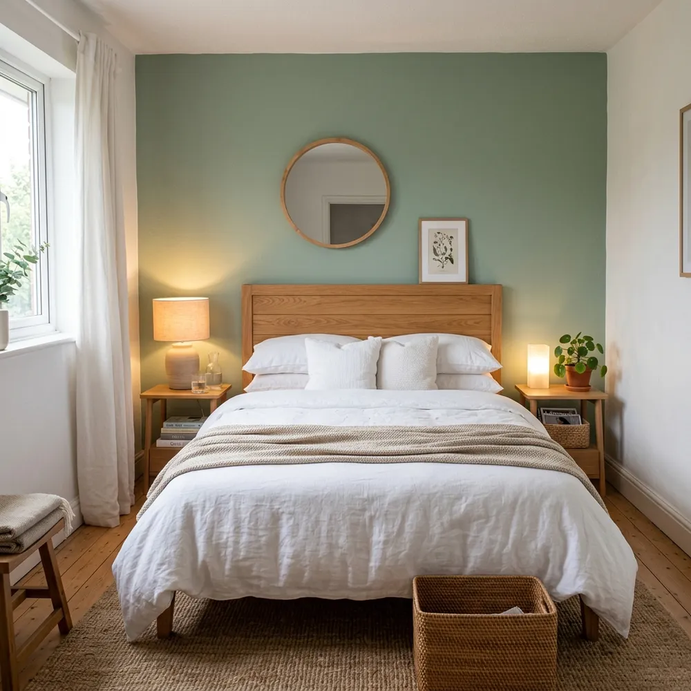 High-end interior design layout for diy decor ideas using thrifted frames for a high-end look featuring custom textile accents.