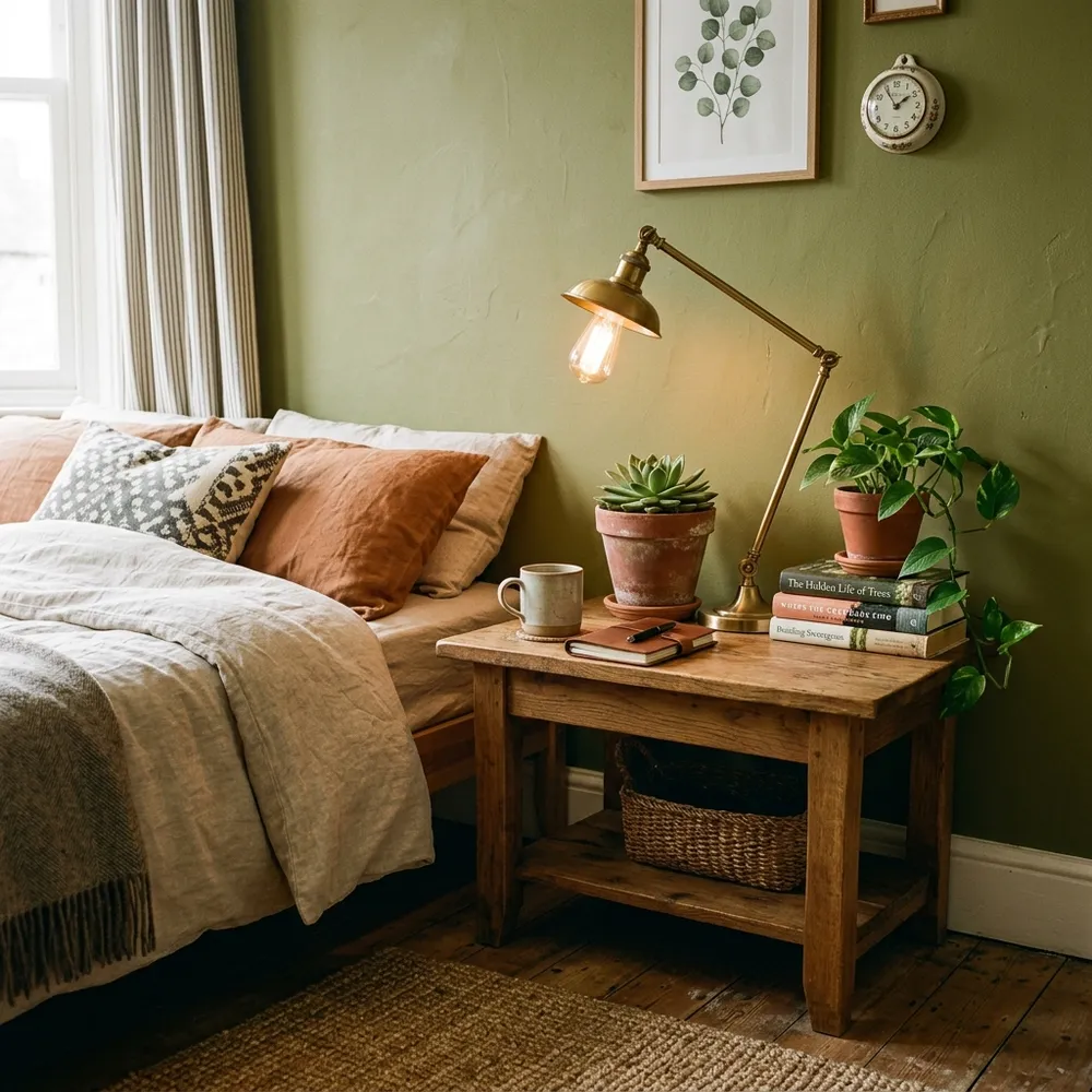 A beautifully styled navy and warm white color palette ideas for small homes showcasing curated color harmony and 60-30-10 color rule.
