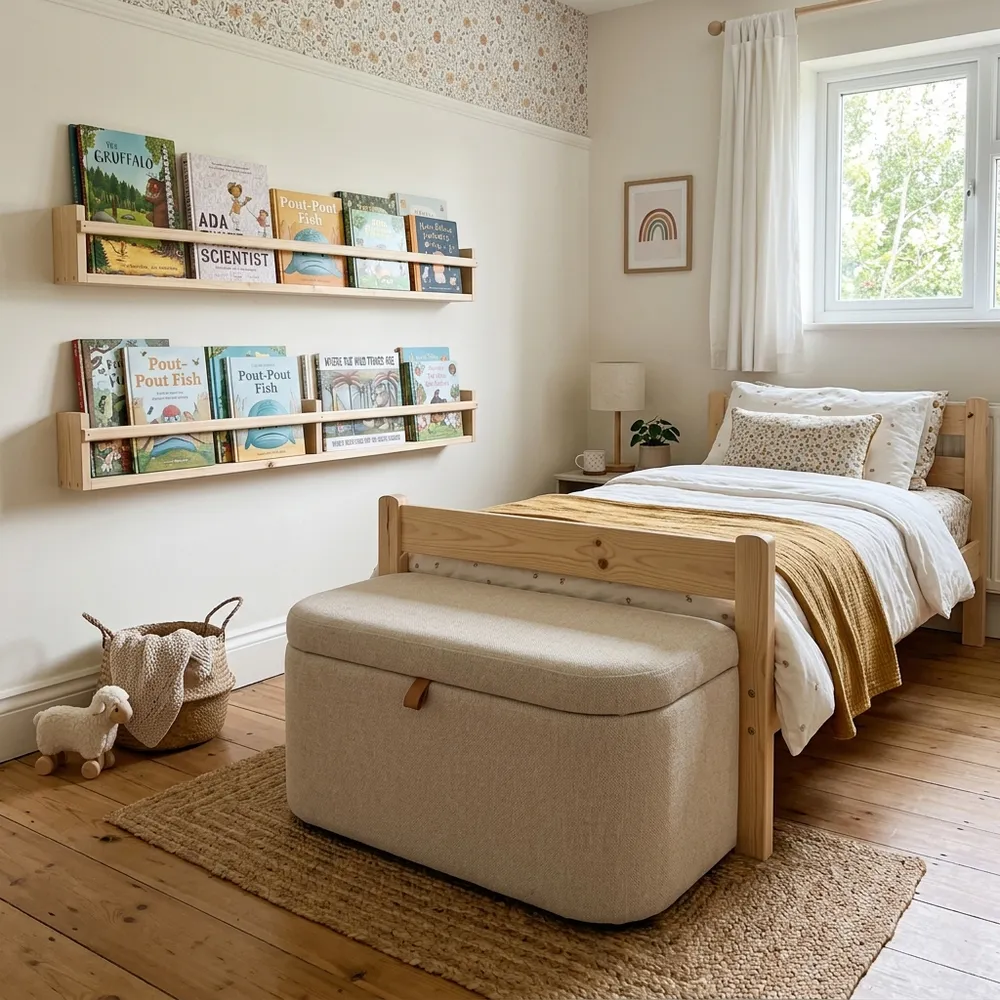 Small Bedroom Decorating Ideas That Feel Family-friendly without Renovating space saving storage solutions