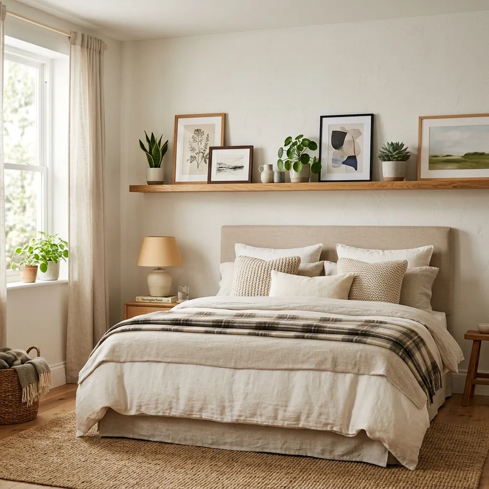 Small Bedroom Ideas with Floating Shelves That Save Space space saving storage solutions